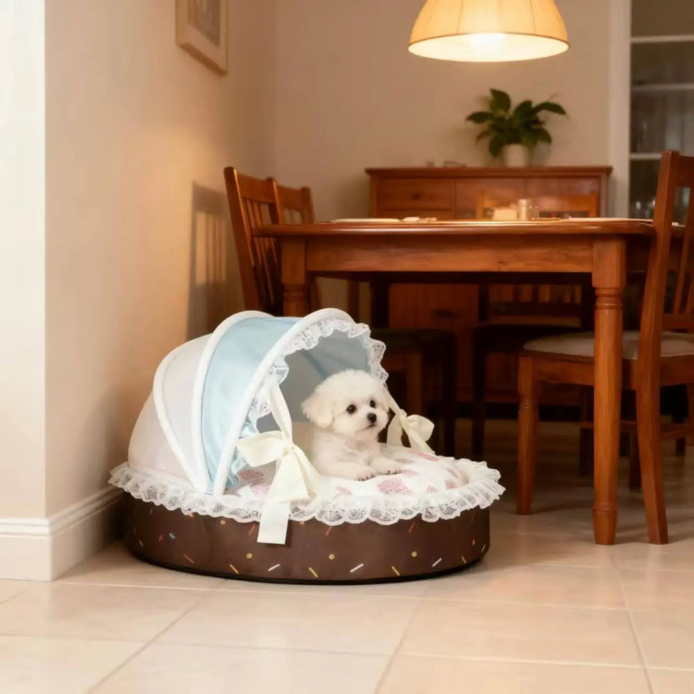 New Season Pet Bed ice cream  Style Washable Dog Cat Basket House Removable Cushion.