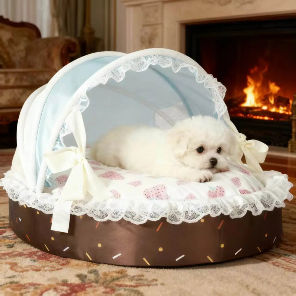 New Season Pet Bed ice cream  Style Washable Dog Cat Basket House Removable Cushion.