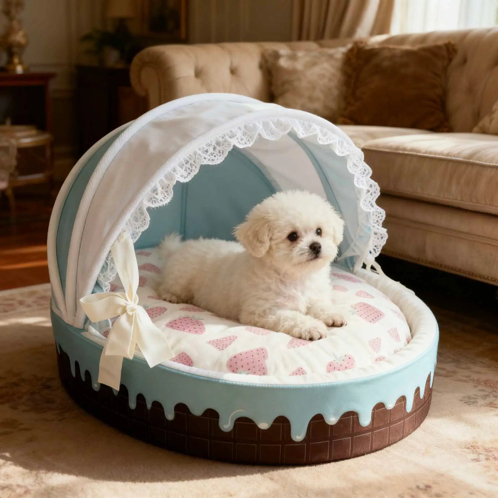 Indoor Dog Kennel Soft Playpen Booth Dogs Villa Luxury Small Dogs Cradle Beds Sleeping Teddy Large Doghouse Pets Supplies.