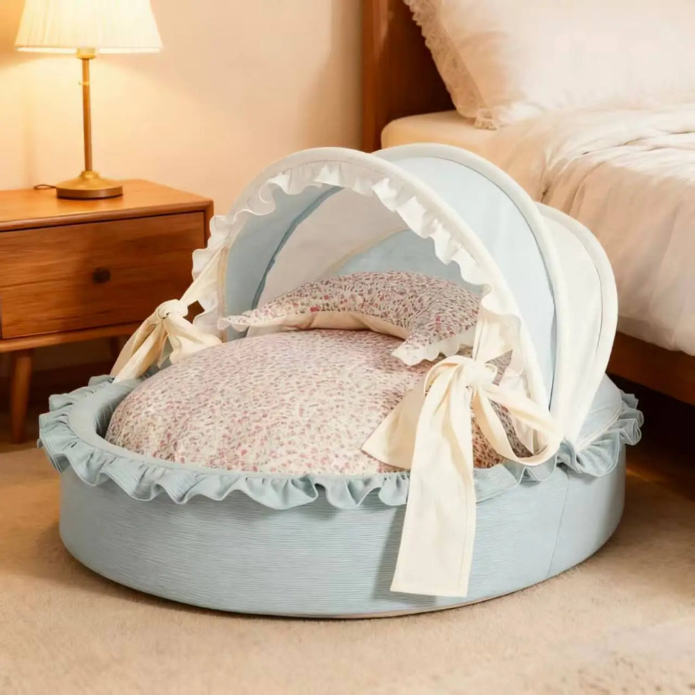 New Season Pet Bed Princess Style Washable Dog Basket House Removable Cushion.