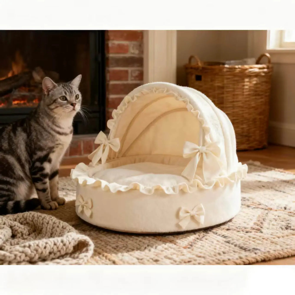 New Season Pet Bed Princess Style Washable Dog Basket House Removable Cushion.