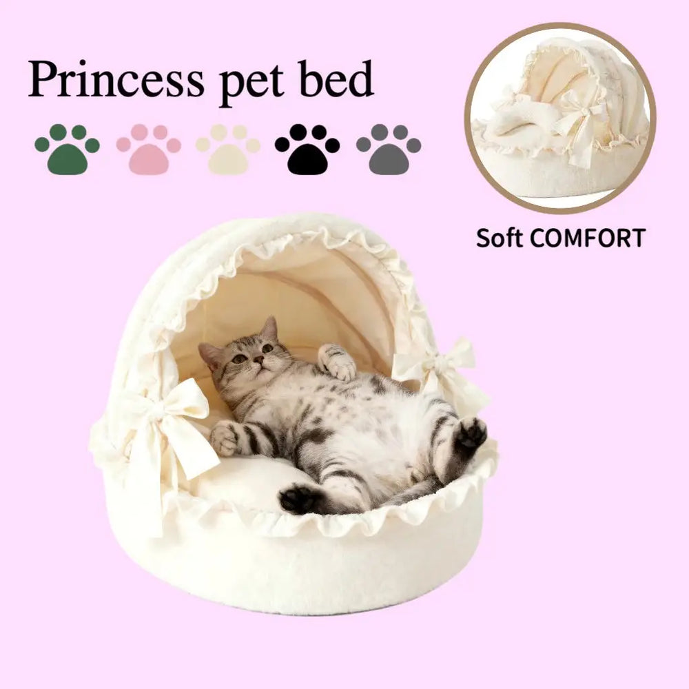 New Season Pet Bed Princess Style Washable Dog Basket House Removable Cushion.