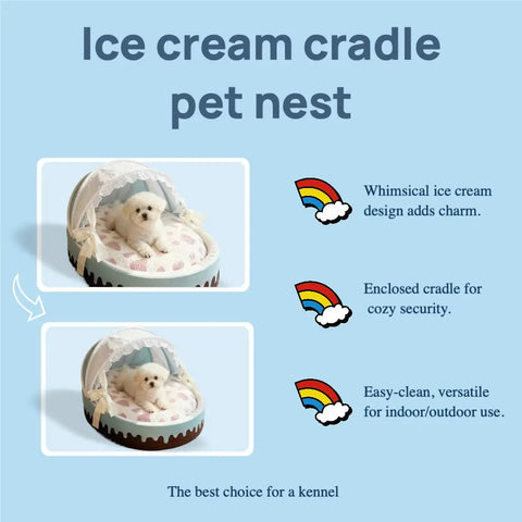 Indoor Dog Kennel Soft Playpen Booth Dogs Villa Luxury Small Dogs Cradle Beds Sleeping Teddy Large Doghouse Pets Supplies.