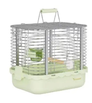 Durable Stainless Steel Portable Bird Carrier Travel Cage with Perch & Bowls