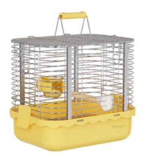 Durable Stainless Steel Portable Bird Carrier Travel Cage with Perch & Bowls