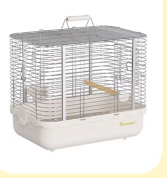 Durable Stainless Steel Portable Bird Carrier Travel Cage with Perch & Bowls