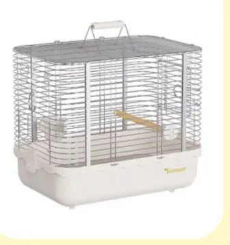 Durable Stainless Steel Portable Bird Carrier Travel Cage with Perch & Bowls