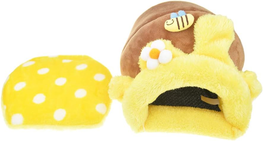 Cozy Yellow Bee Snuggle Sack Bed for Guinea Pigs, Hamsters, Chinchillas