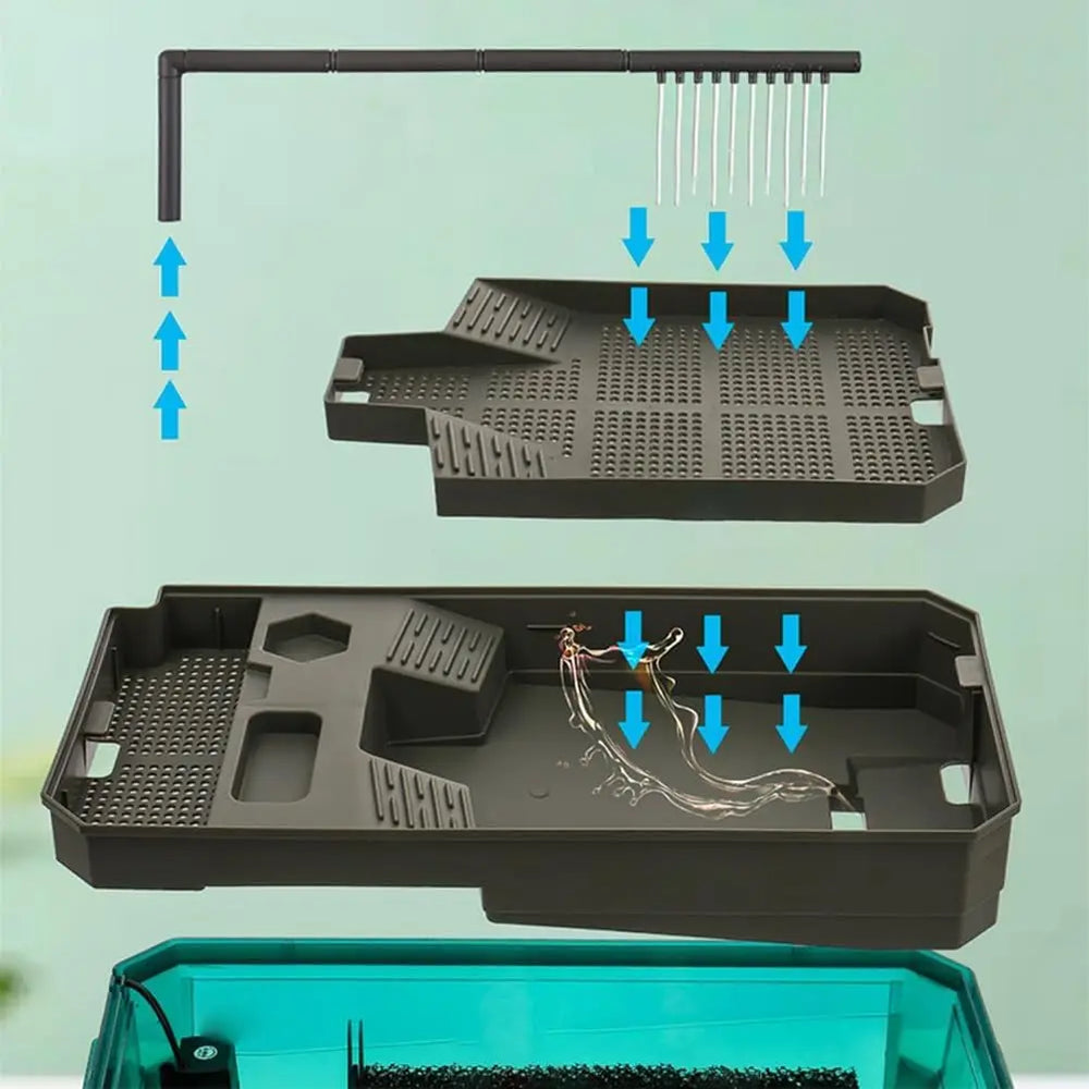 Deluxe Green Medium Turtle Habitat Tank: Anti-Escape Cover, Clear View Panel