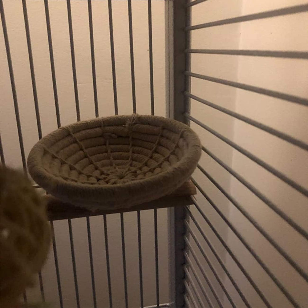 Handmade Cotton Rope Bird Nest for Budgies, Parakeets, Cockatiels, Small Parrots