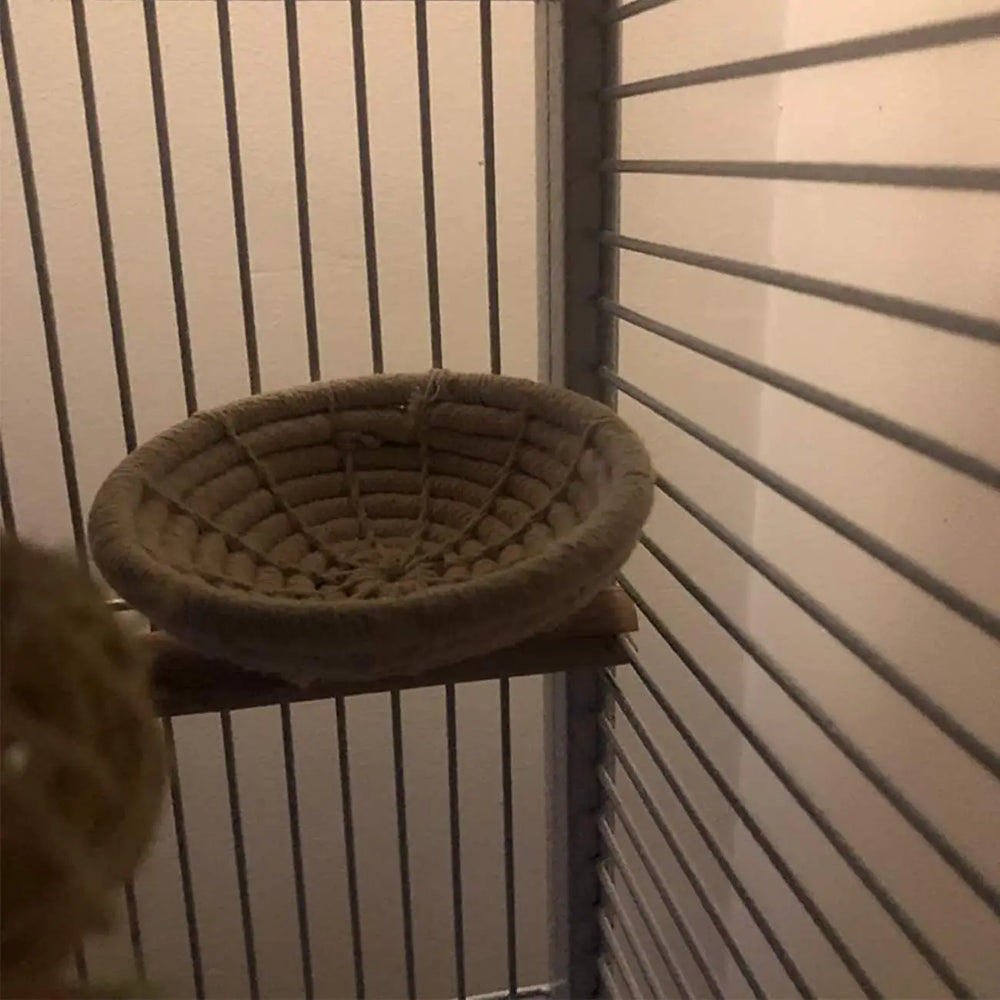 Handmade Cotton Rope Bird Nest for Budgies, Parakeets, Cockatiels, Small Parrots