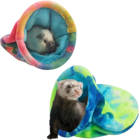 2-Pack Large Soft Fleece Guinea Pig Snuggle Sacks Cozy Hideout Bed