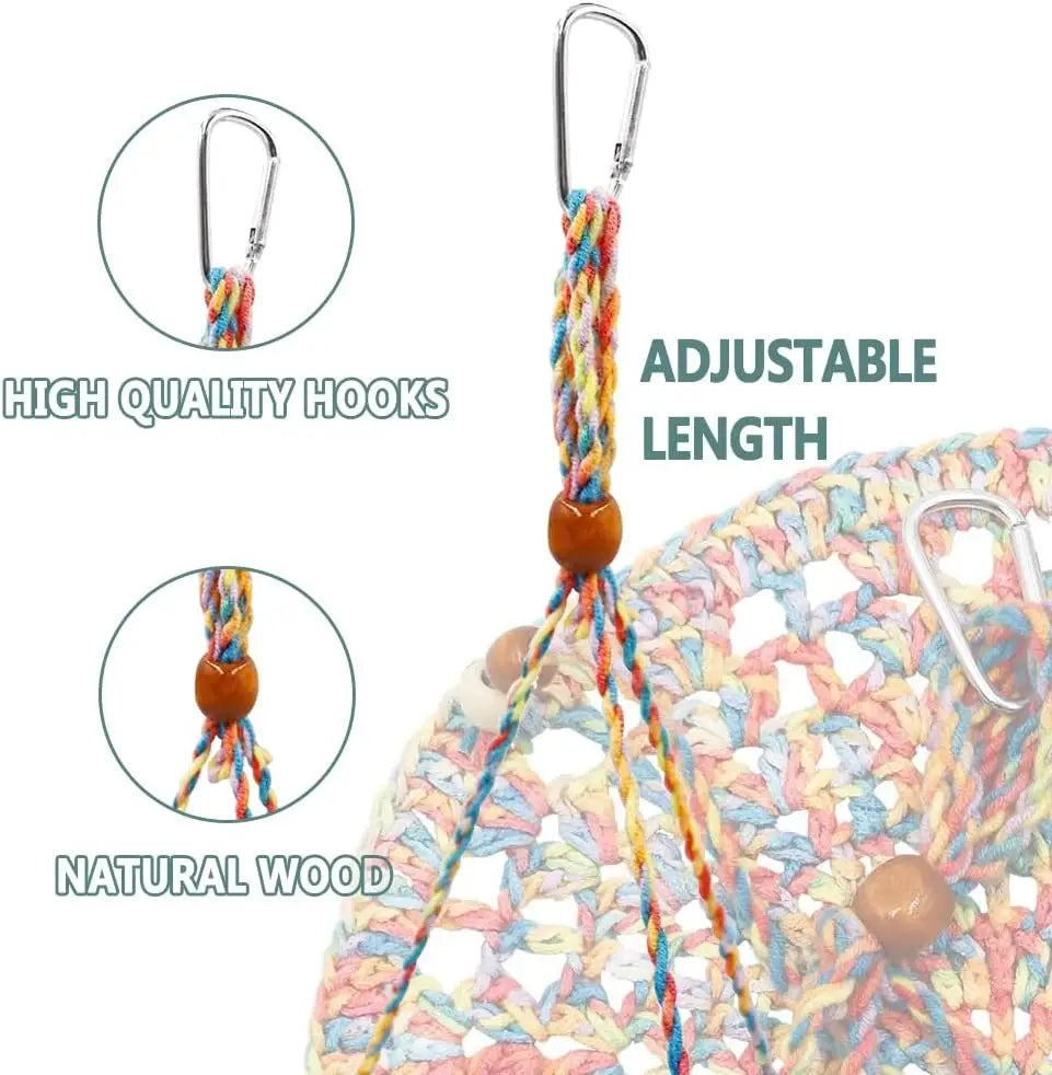 Handwoven Reptile Hammock Bed for Bearded Dragons, Lizards, Geckos, Small Pets