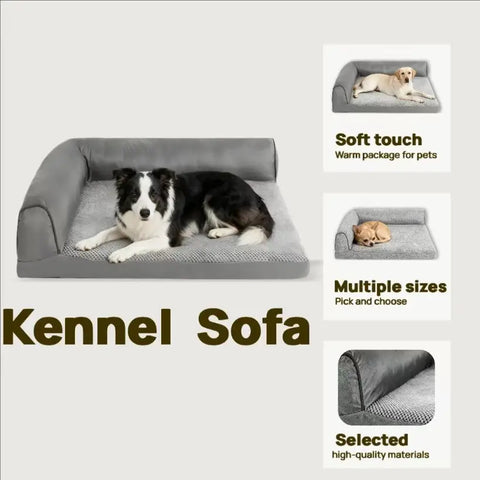 Pet Dog Bed Soft Cushion L Shaped Square Pillow Machine Washable Cover And Detachable Mat Cat House For Puppy Medium Large Dog.