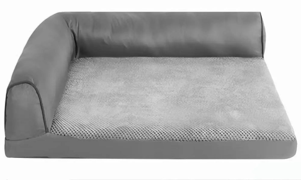 Pet Dog Bed Soft Cushion L Shaped Square Pillow Machine Washable Cover And Detachable Mat Cat House For Puppy Medium Large Dog.