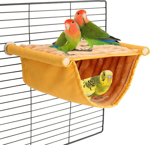 BWOGUE Cozy Warm Double-Layer Snuggle Hut Hanging Hammock for Small Birds & Pets