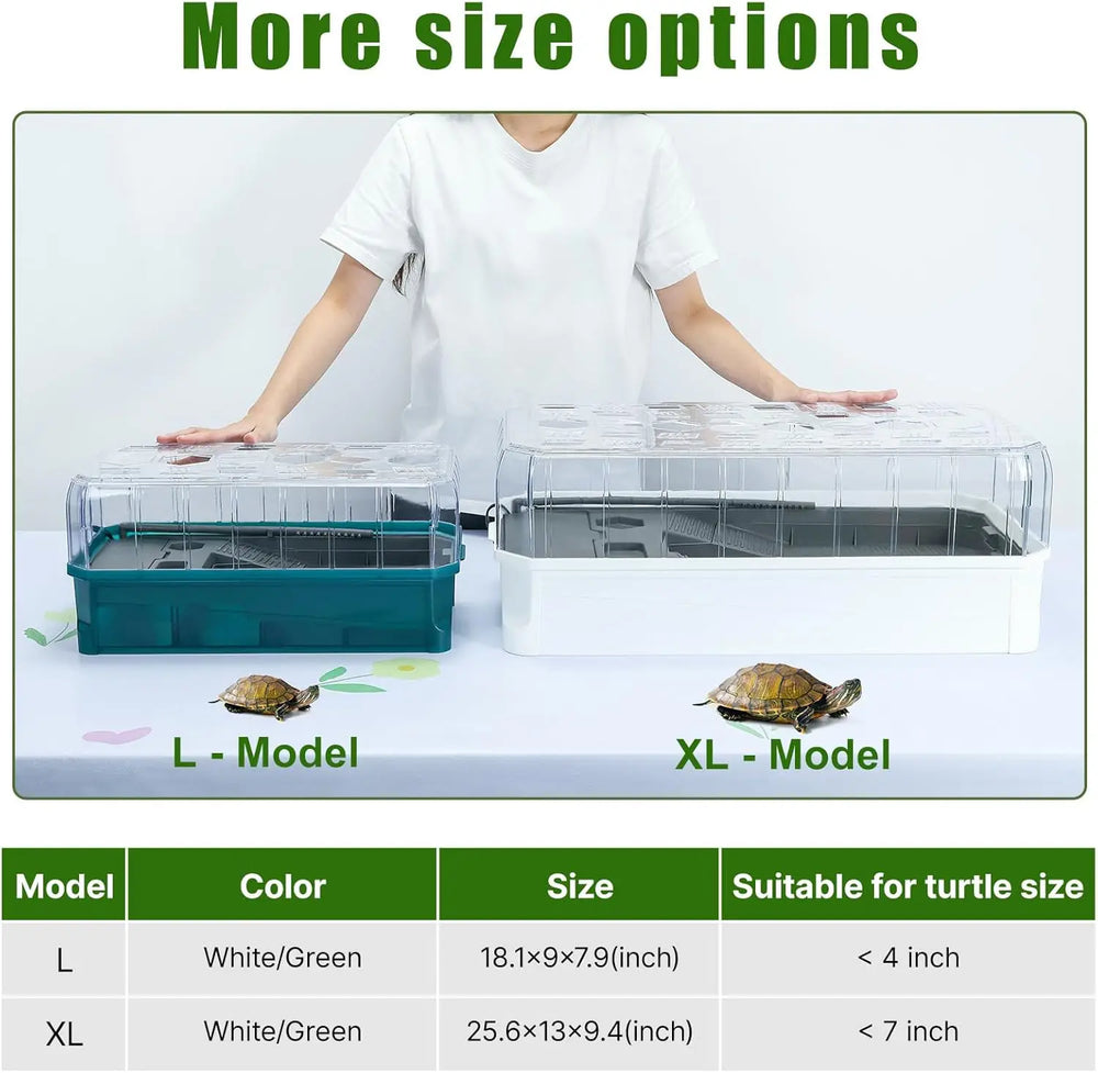 BINANO Spacious Turtle Tank Kit, Rain Shower Filter & Easy Drain