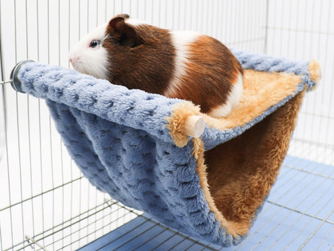 Fleece Double Layer Winter Warm Hammock for Rats, Guinea Pigs, Chinchillas