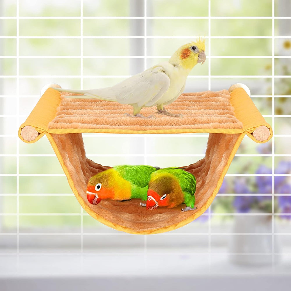 BWOGUE Cozy Warm Double-Layer Snuggle Hut Hanging Hammock for Small Birds & Pets