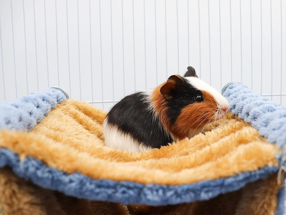 Warm Double-Layer Fleece Hammock: Cozy Hideaway for Small Pets and Birds