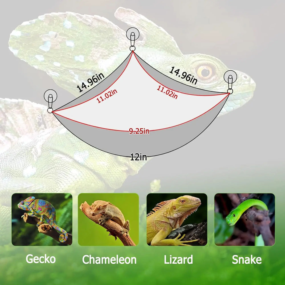 QWR Soft Double-Layer Reptile Hammock: Cozy Hideout & Play Swing for Lizards, Geckos