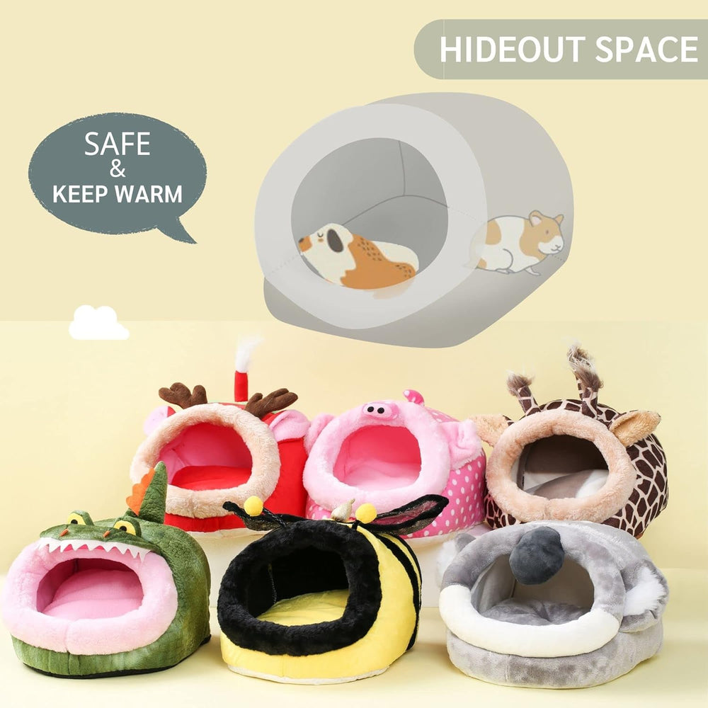 Cozy Small Pet Hideout Bed: Super Soft Warm House for Hamsters, Guinea Pigs