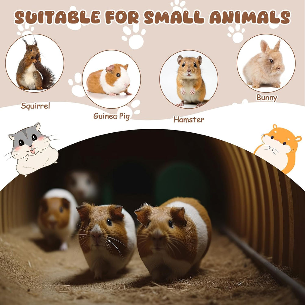2-Pack Washable Guinea Pig Hideout & Tunnel Bed – Cozy Play Toy for Small Animals