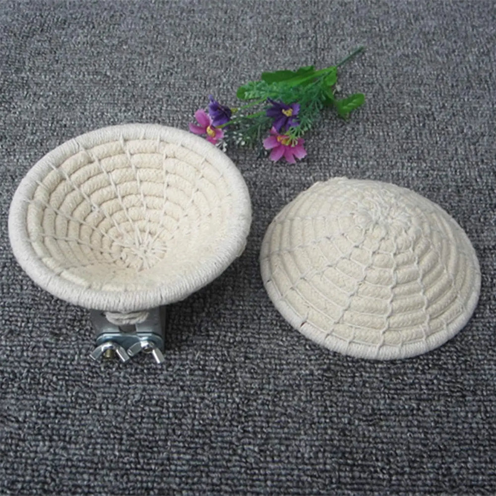 Handmade Cotton Rope Bird Nest for Budgies, Parakeets, Cockatiels, Small Parrots