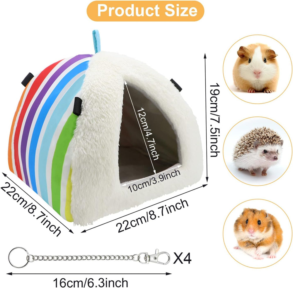 Wontee Large Rainbow Cozy Cave Small Pet Bed for Guinea Pigs, Hamsters & Hedgehogs