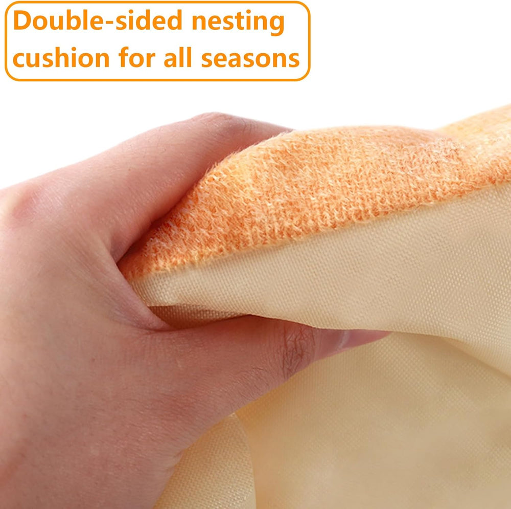 Cozy Carrot Shape Small Pet Bed - Soft, Washable, Snug Hideaway for Rabbits