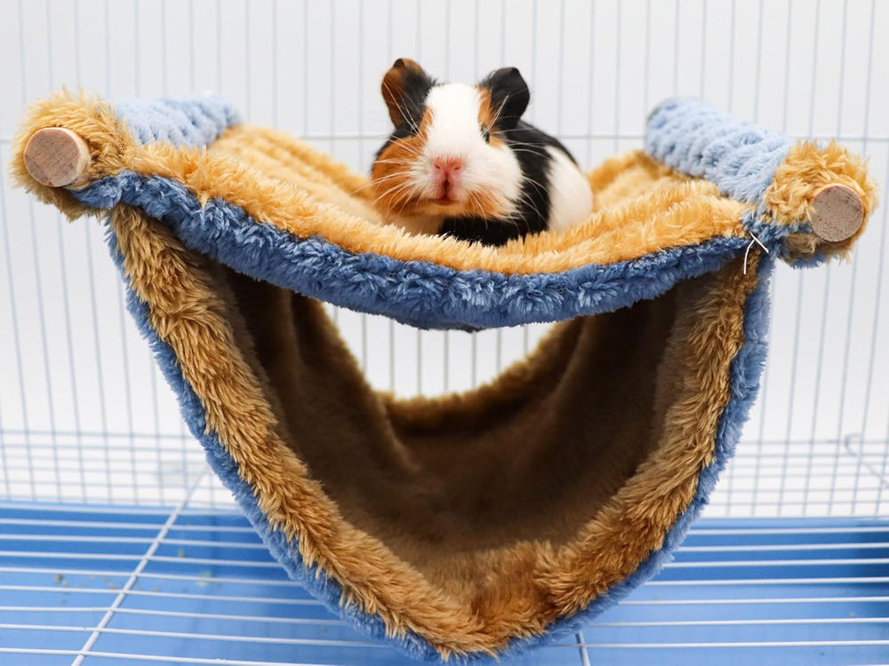 Warm Double-Layer Fleece Hammock: Cozy Hideaway for Small Pets and Birds