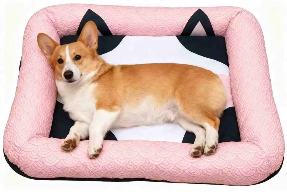 Ice Silk for Dog Cooling Bed Washable Dog Bed Cushion Mat with Non-slip
