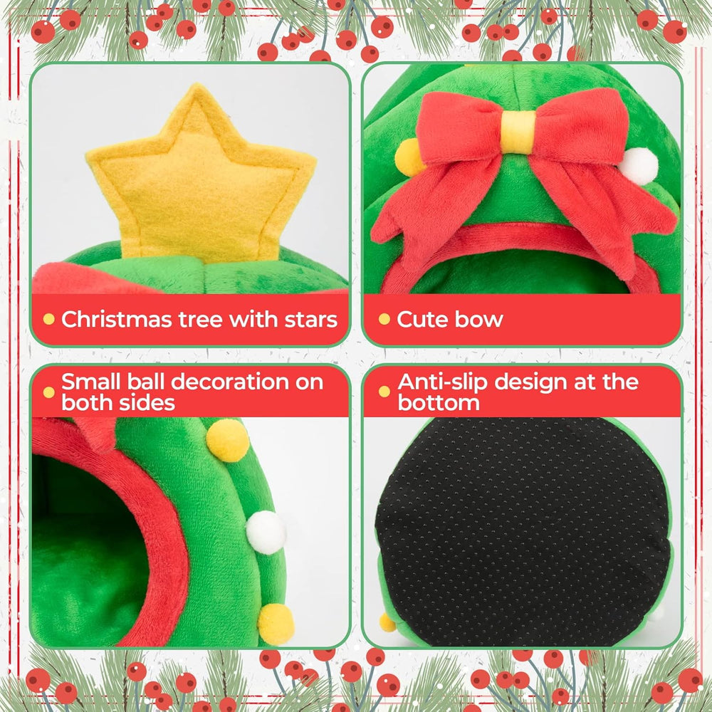 YUEPET Cozy Green Washable Small Animal Hideout Bed: Guinea Pig, Hamster, Hedgehog.