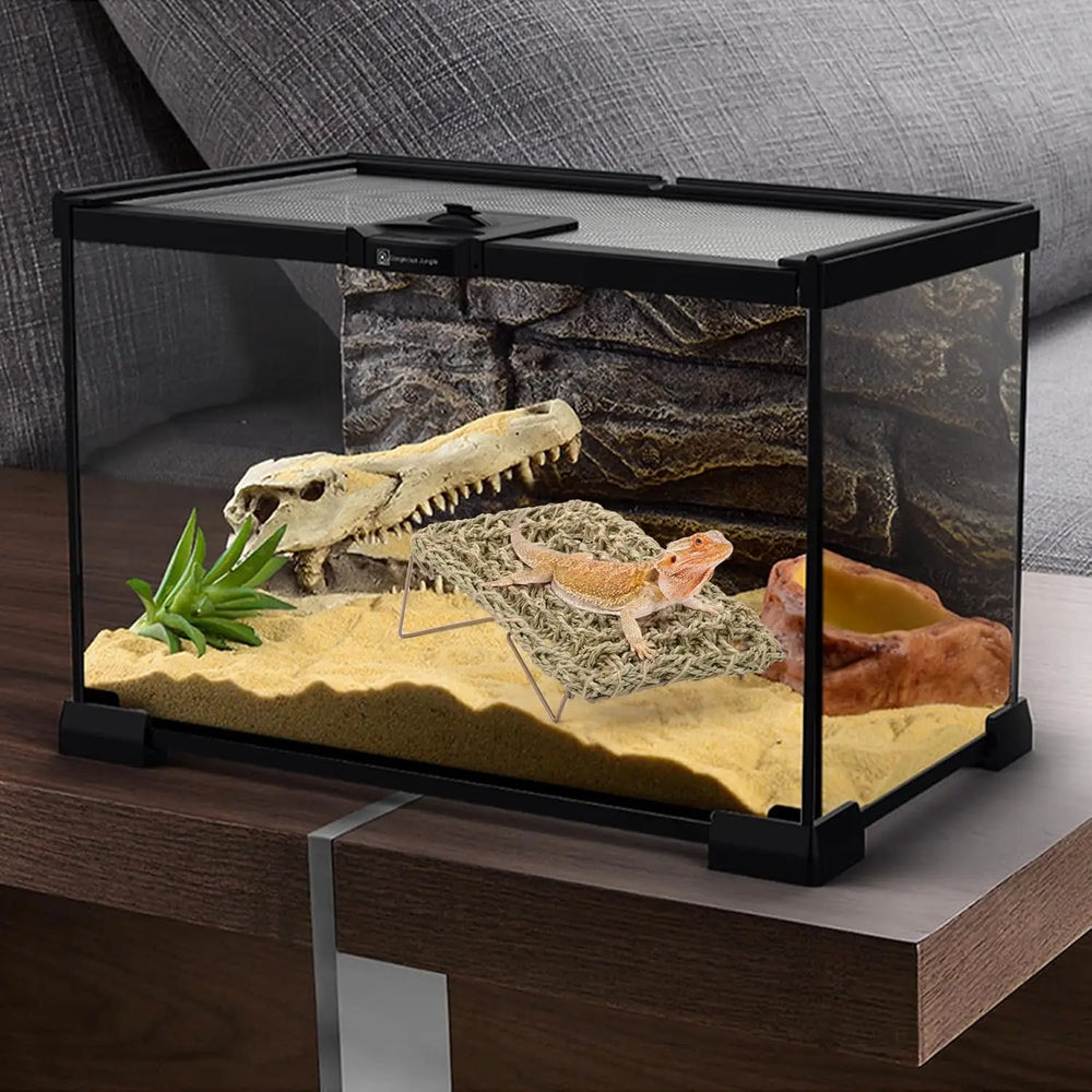 Yesland 2-Pack Reptile Hammock: Adjustable Metal Legs, Basking Platform for Lizards