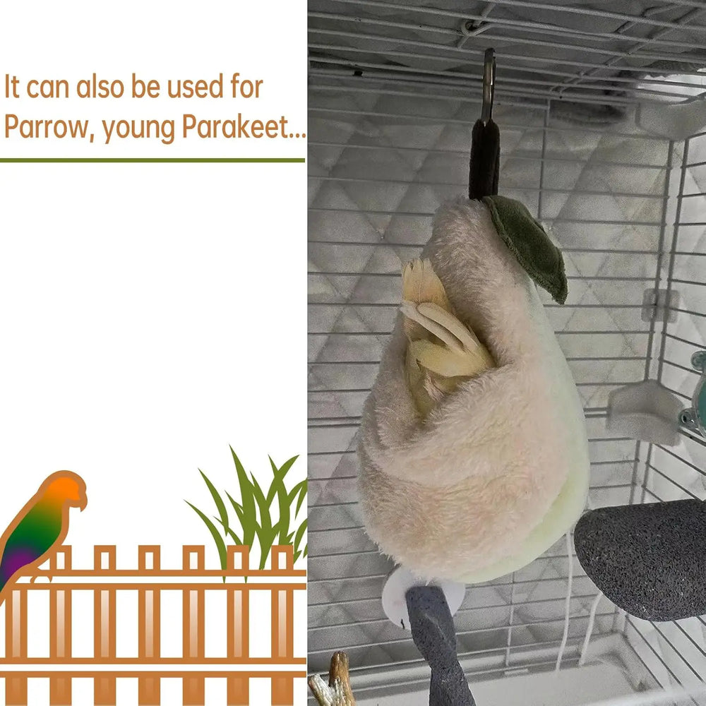 Cozy Pear-Shaped Plush Hamster Bed Hideout for Small Pet Habitat Accessories