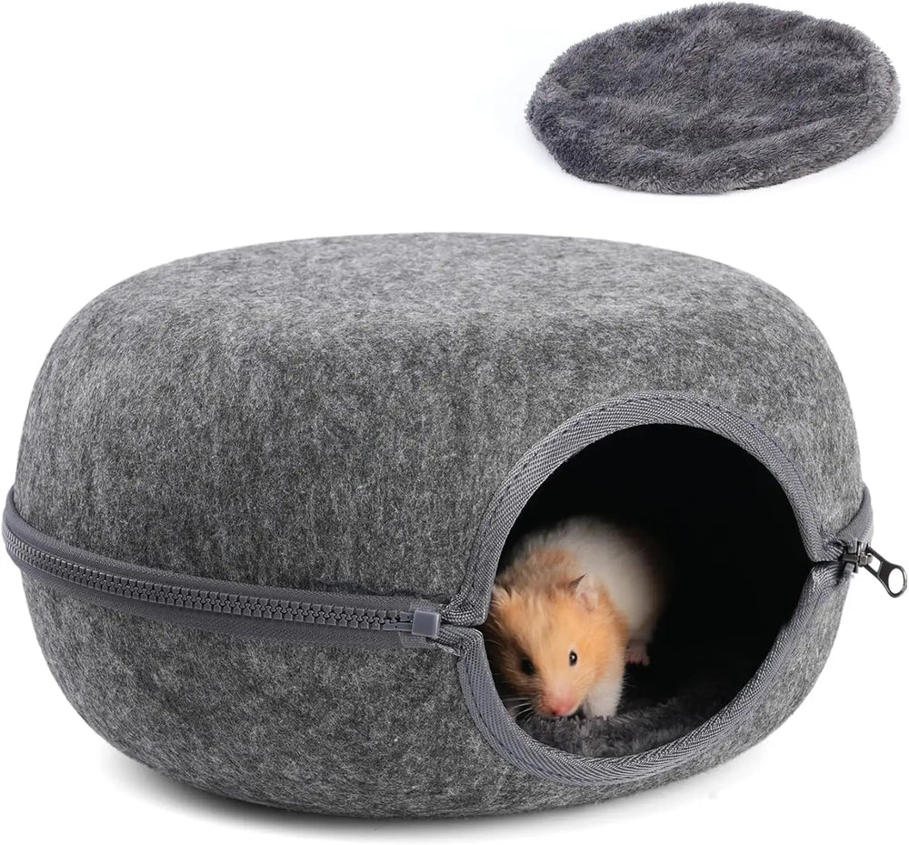 Premium Dual-Function Small Pet Hideout Bed for Guinea Pigs, Hamsters