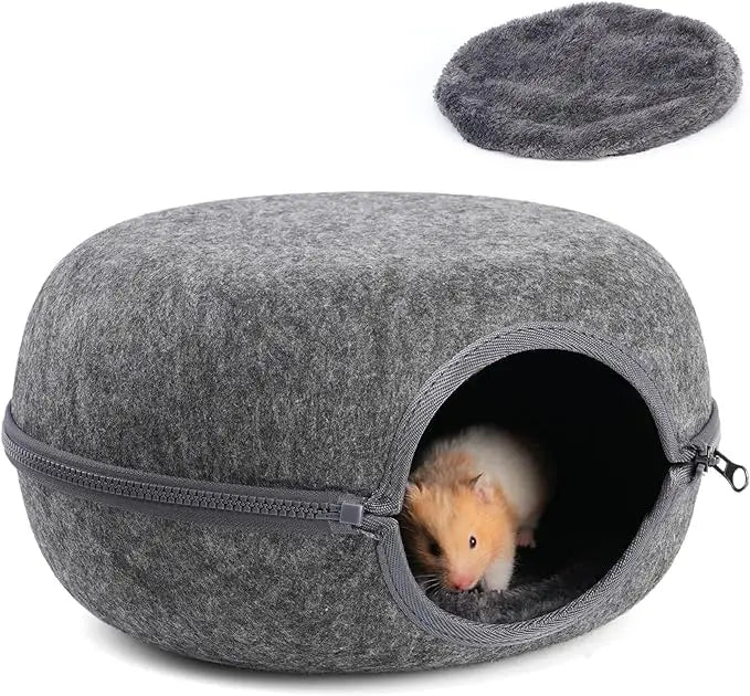 Premium Dual-Function Small Pet Hideout Bed for Guinea Pigs, Hamsters