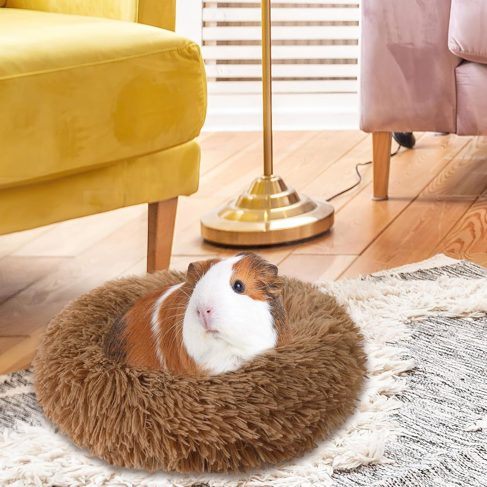 2-Pack Plush Warm Small Pet Beds for Guinea Pigs, Hamsters, Rabbits, Ferrets