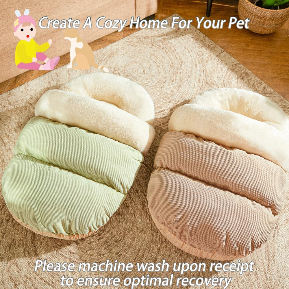 Romaneco Self-Warming Plush Slipper Cave Bed for Indoor Cats & Small Dogs