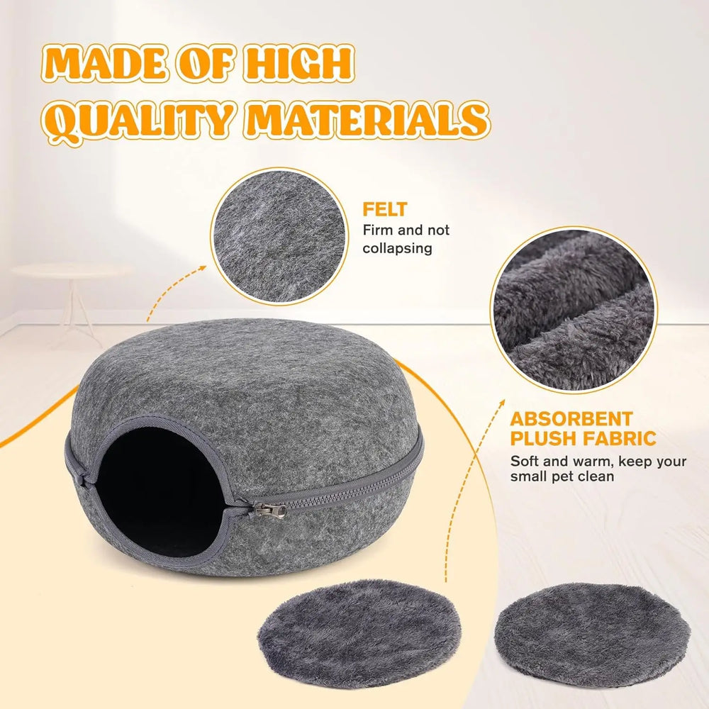 Premium Dual-Function Small Pet Hideout Bed for Guinea Pigs, Hamsters