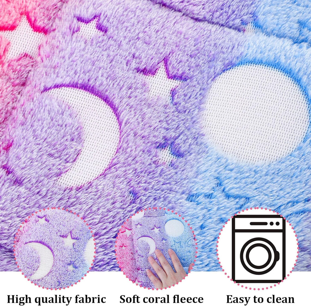 Cozy Rainbow Fleece Pads: 5-Pack for Guinea Pigs, Rabbits, Hamsters