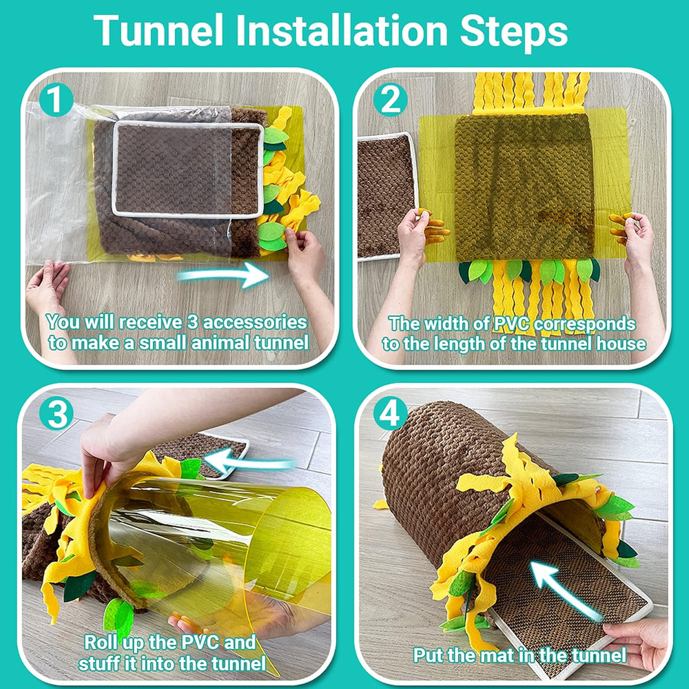 Cozy Fleece Small Animal Tunnel Hideout: Warm Plush Bed for Guinea Pigs