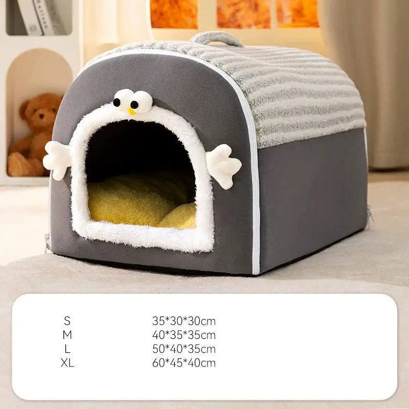 Cozy Fluffy Warm Plush Pet Bed for Dogs and Cats