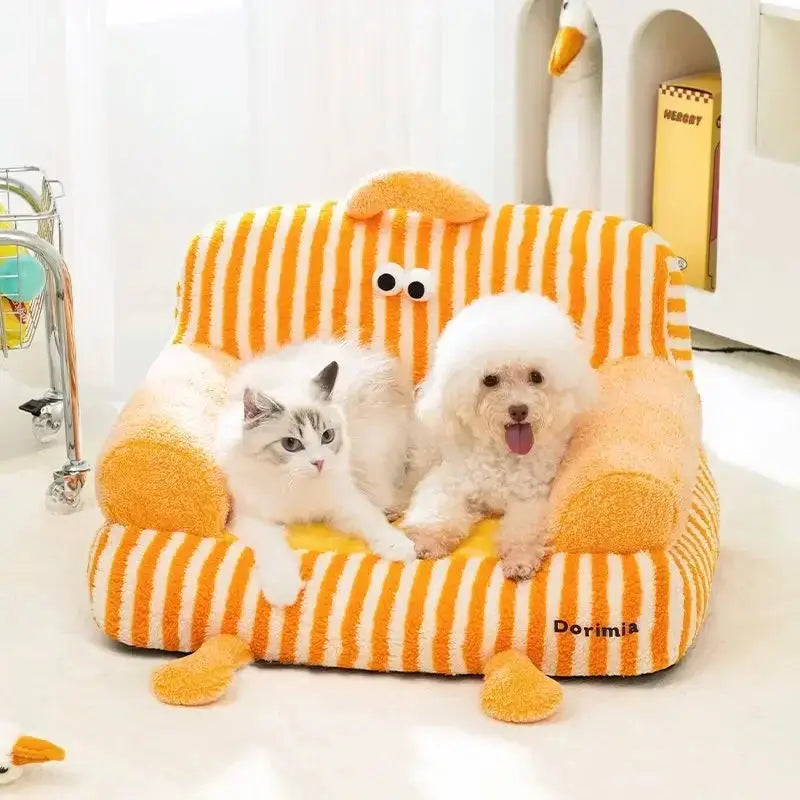 Ultra-Soft Winter Warm Detachable Pet Bed Sofa for Dogs & Cats