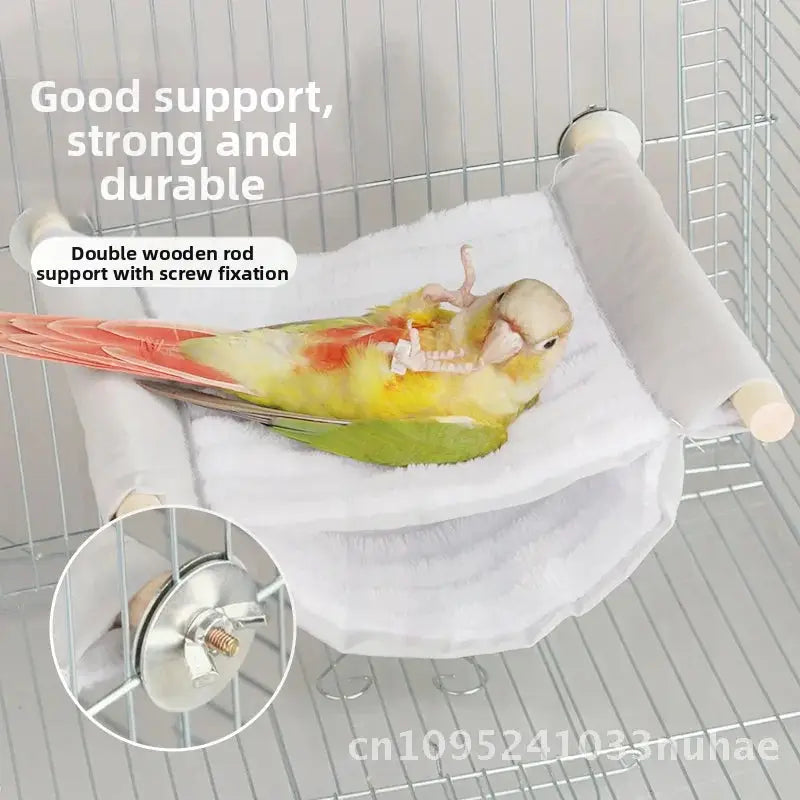 Cozy Multicolor Pet Hammock: Washable Perch for Parrots, Hamsters, Cats, Medium Size