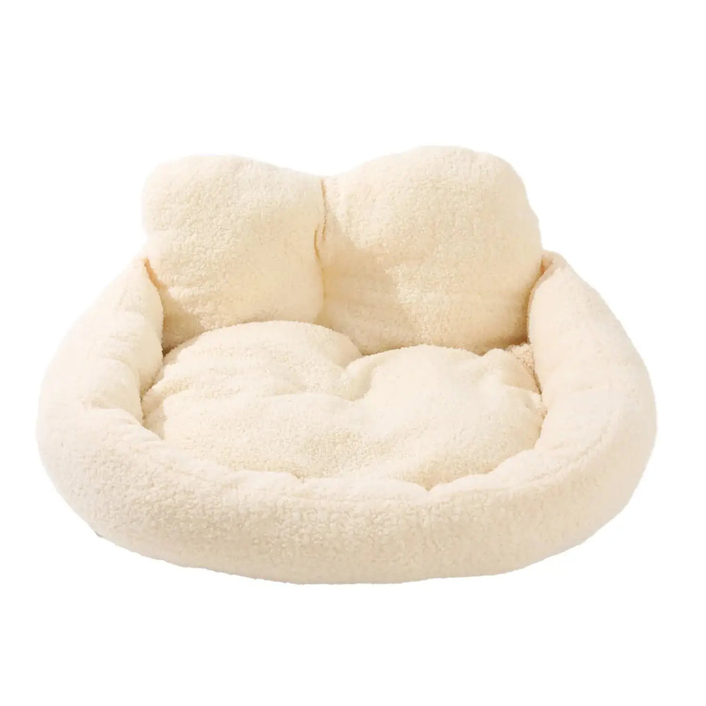 Plush Heart-Shaped Pet Bed: Detachable, Washable, Warm for Dogs and Cats
