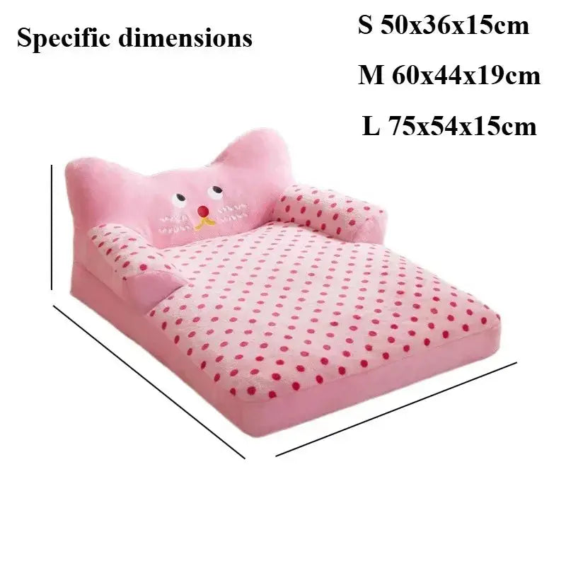 Supreme Comfort Fluffy Dog Bed Sofa Cushion for All Pet Breeds