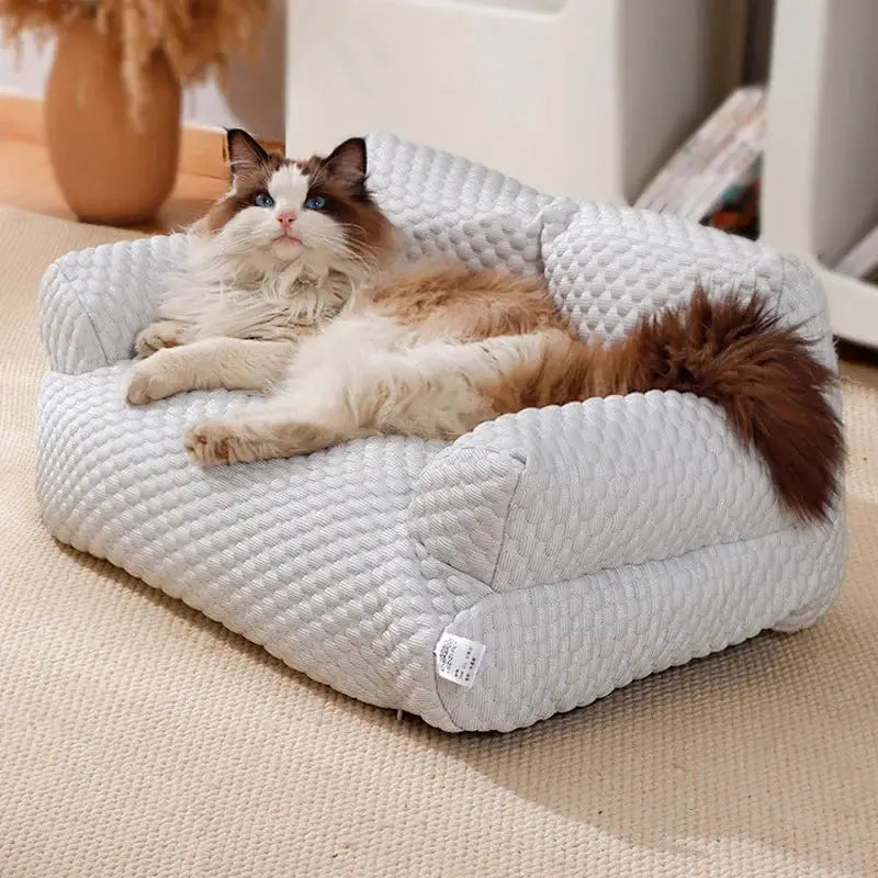 All Seasons Pet Sofa Bed for Small Medium Dogs Cats - Ice Silk Summer Comfort