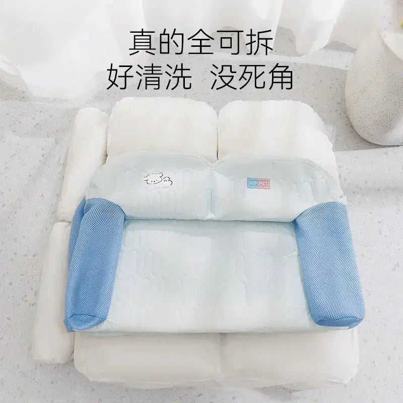 Premium Latex Dog Sofa Bed: Breathable, Washable, Removable Cover for Ultimate Pet Comfort