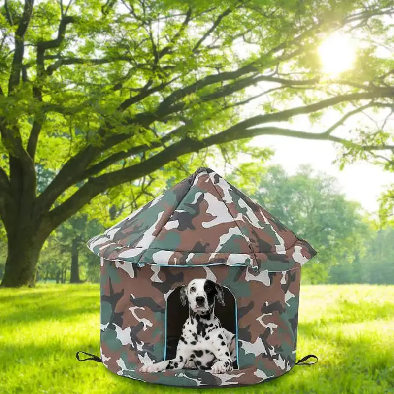 Waterproof Outdoor Insulated Cat House Dog Nest - Warm Foldable Pet Cave